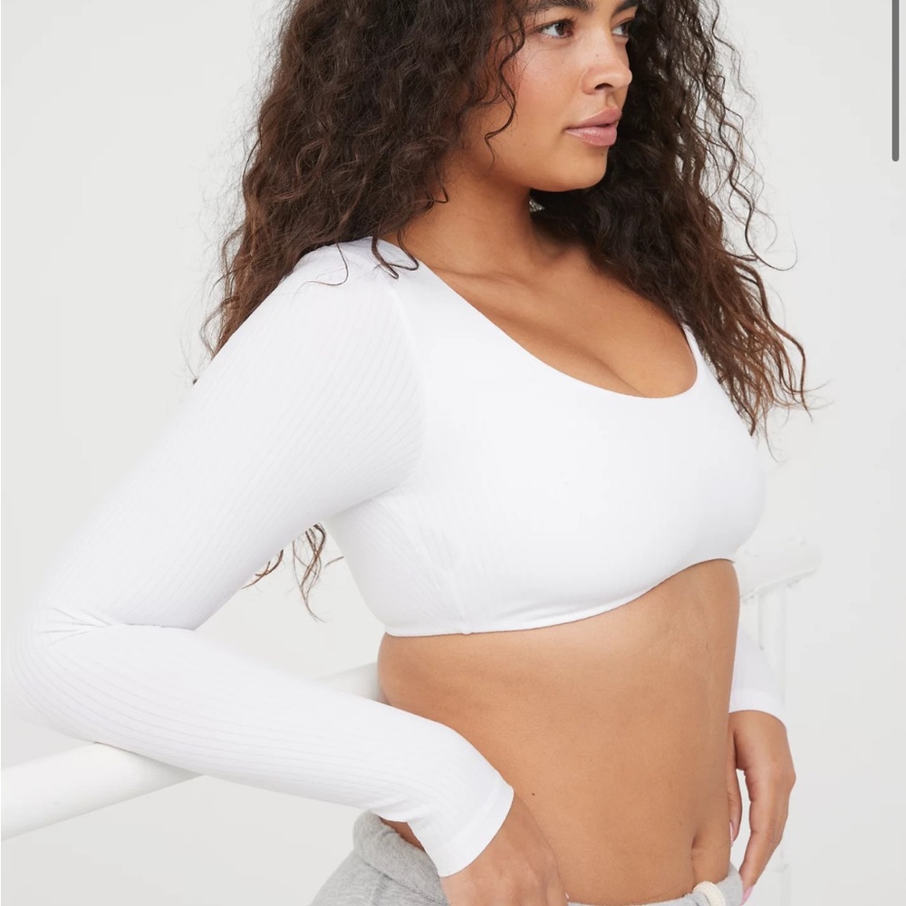 Aerie Offline Cropped Long Sleeve Top